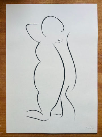 Original Charcoal Drawing by Caroline Walls