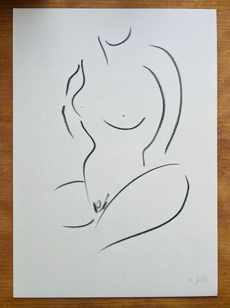 Original Charcoal Drawing by Caroline Walls