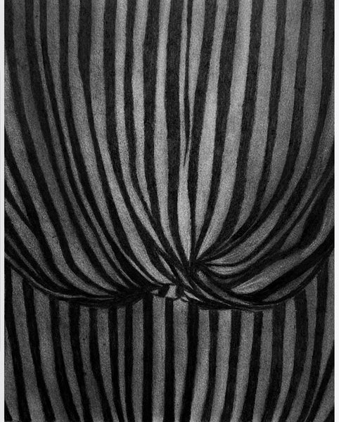 THE FIRST TIME - FRAMED CHARCOAL DRAWING