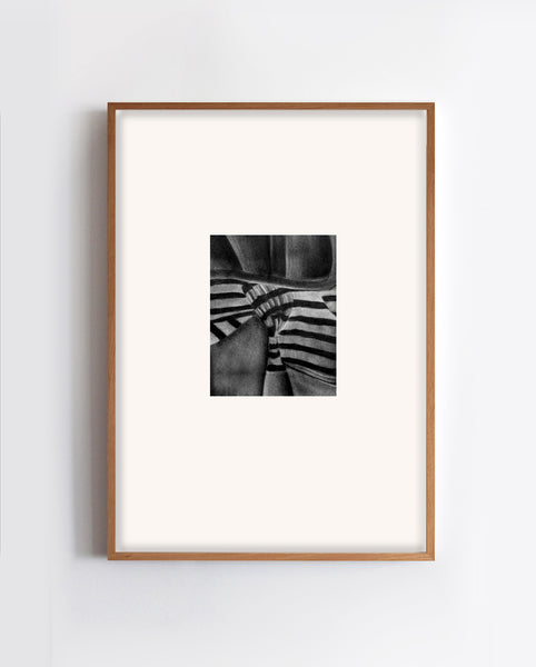 AND I LOVE HER - FRAMED CHARCOAL DRAWING