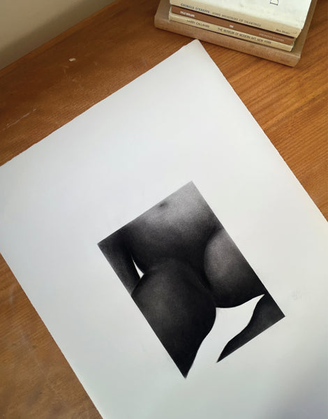 EYES OFF YOU - CHARCOAL ON PAPER