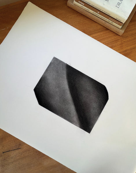 INTO MY ARMS  - CHARCOAL ON PAPER