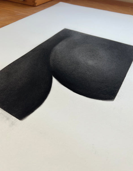 NIGHT AND DAY - CHARCOAL ON PAPER