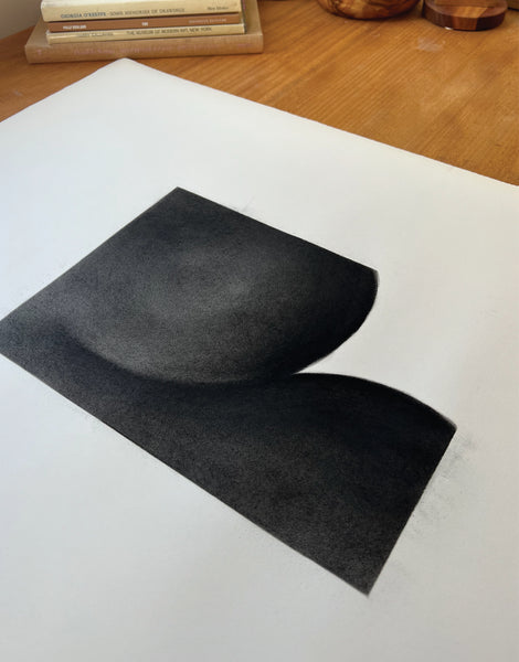 NIGHT AND DAY - CHARCOAL ON PAPER