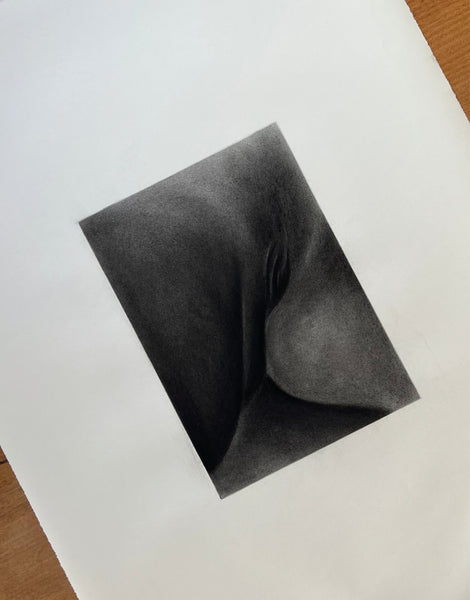 EVERYTHING REAL - CHARCOAL ON PAPER