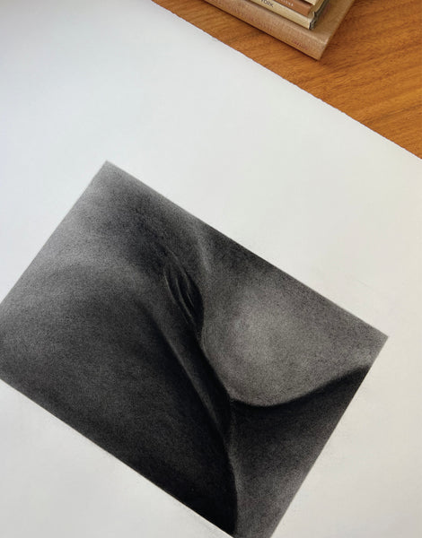 EVERYTHING REAL - CHARCOAL ON PAPER