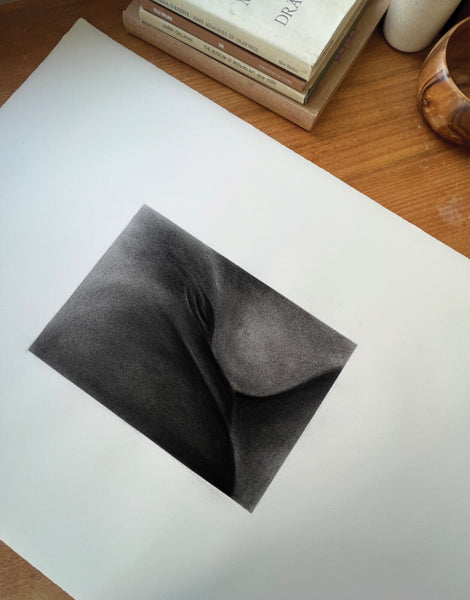 EVERYTHING REAL - CHARCOAL ON PAPER