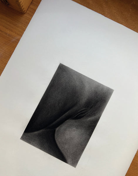 EVERYTHING REAL - CHARCOAL ON PAPER
