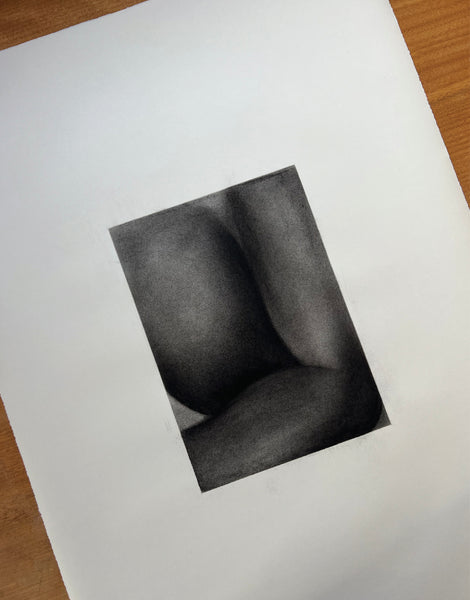 ALL YOURS - CHARCOAL ON PAPER