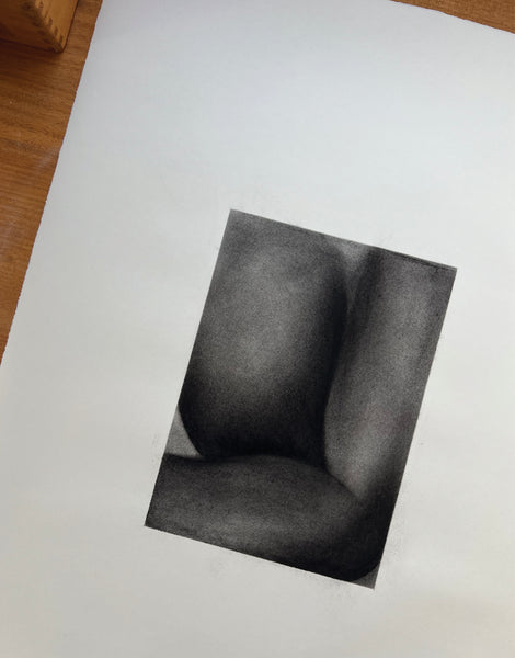ALL YOURS - CHARCOAL ON PAPER