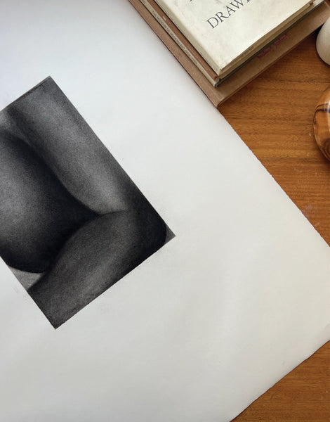 ALL YOURS - CHARCOAL ON PAPER