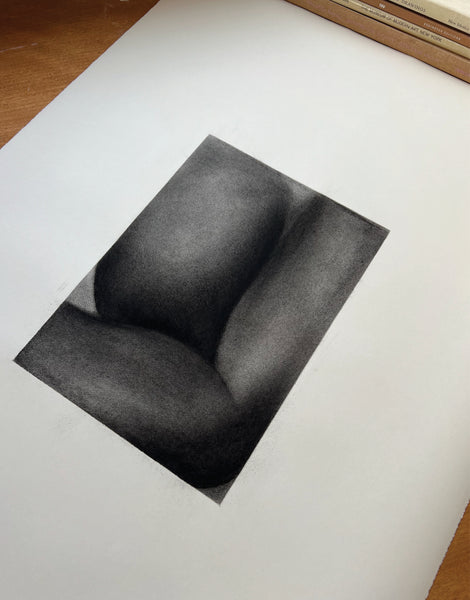 ALL YOURS - CHARCOAL ON PAPER
