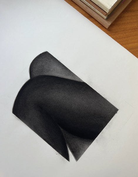 BE YOUR MIRROR - CHARCOAL ON PAPER