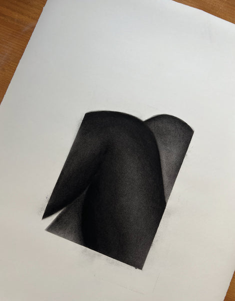 BE YOUR MIRROR - CHARCOAL ON PAPER