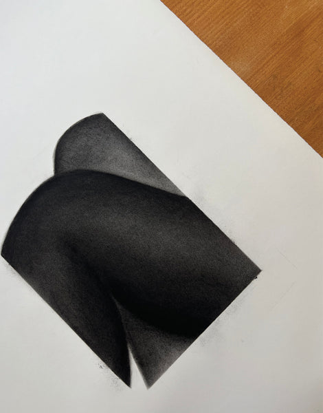 BE YOUR MIRROR - CHARCOAL ON PAPER