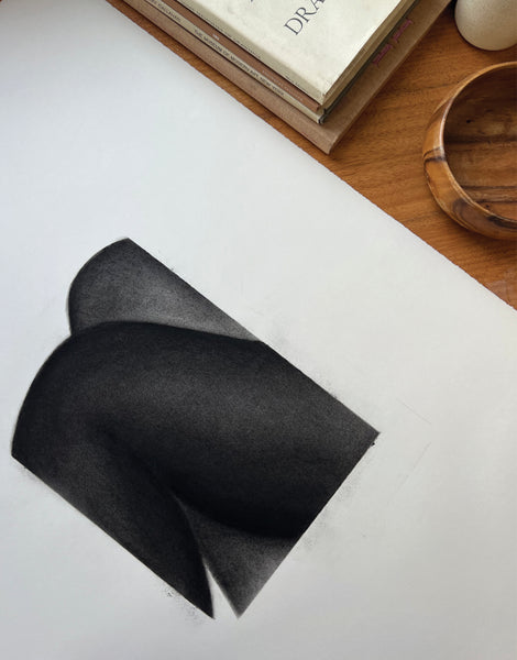 BE YOUR MIRROR - CHARCOAL ON PAPER
