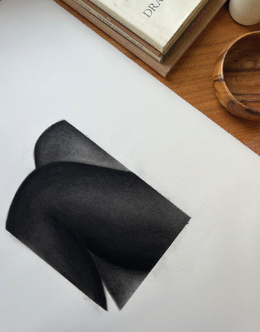 BE YOUR MIRROR - CHARCOAL ON PAPER