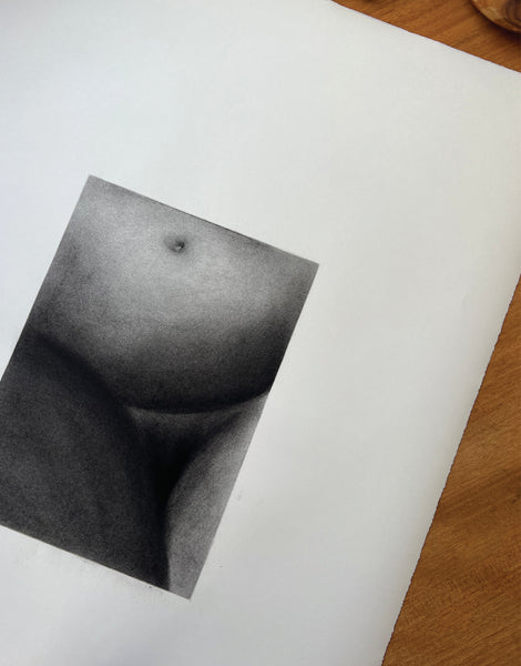 BABY - CHARCOAL ON PAPER