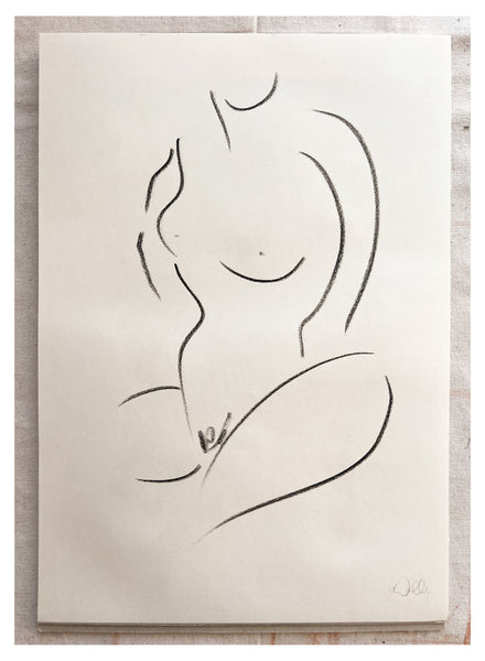 Original Charcoal Drawing by Caroline Walls