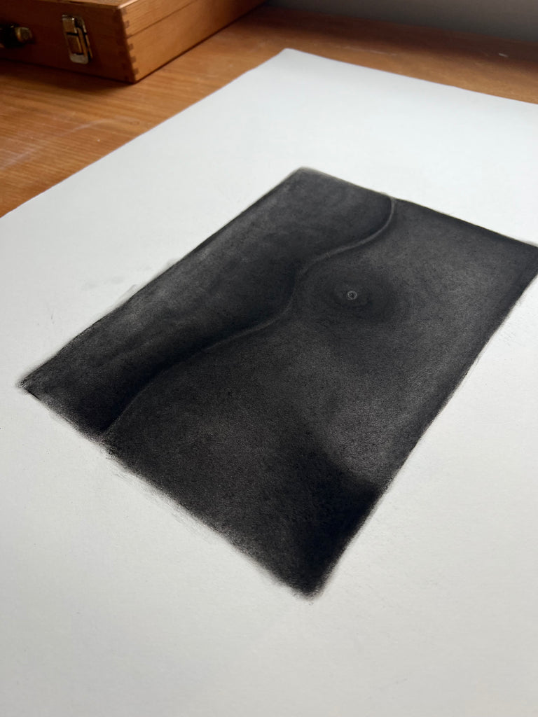 'ANOTHER WORLD' - CHARCOAL ON PAPER