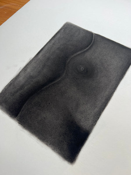 'ANOTHER WORLD' - CHARCOAL ON PAPER